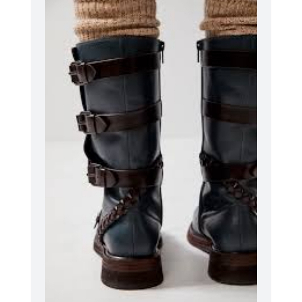Free People Billie Buckle Boots Size 6.5 - Picture 3 of 9